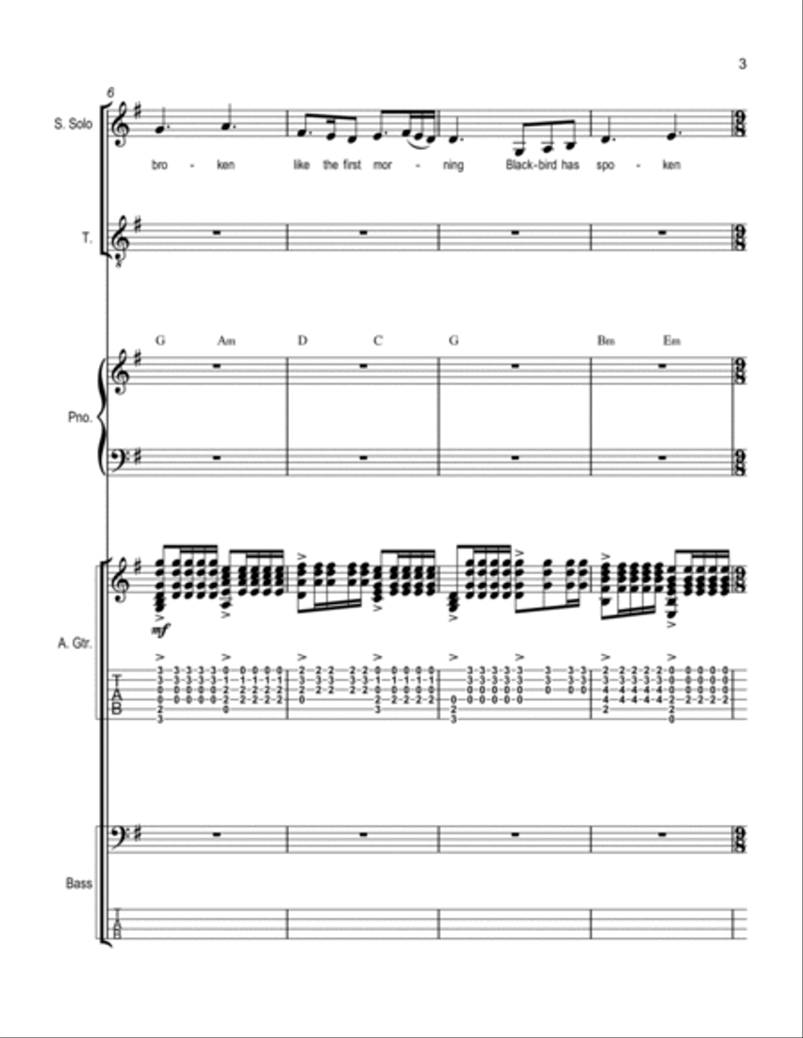 Morning Has Broken Choir scores gallery preview page 3