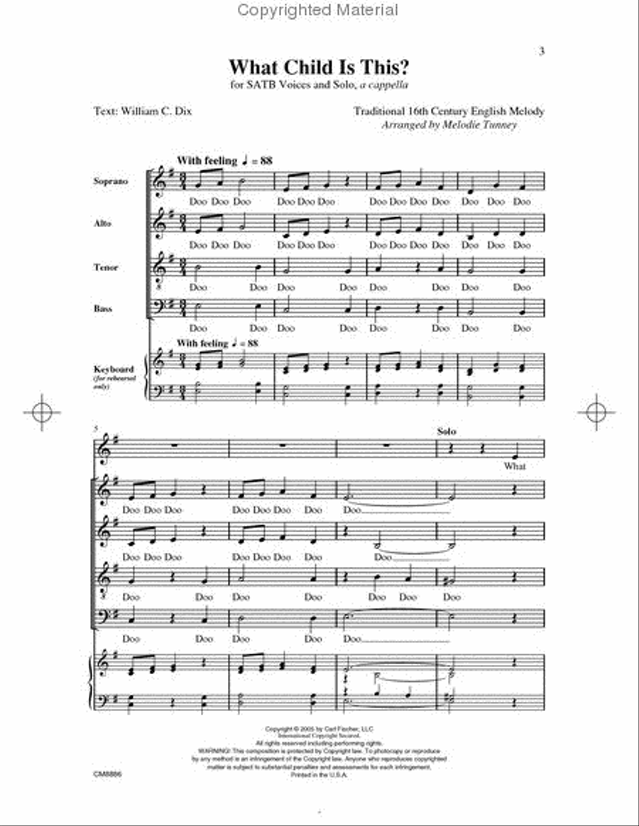 What Child Is This? A Cappella scores gallery preview page 2