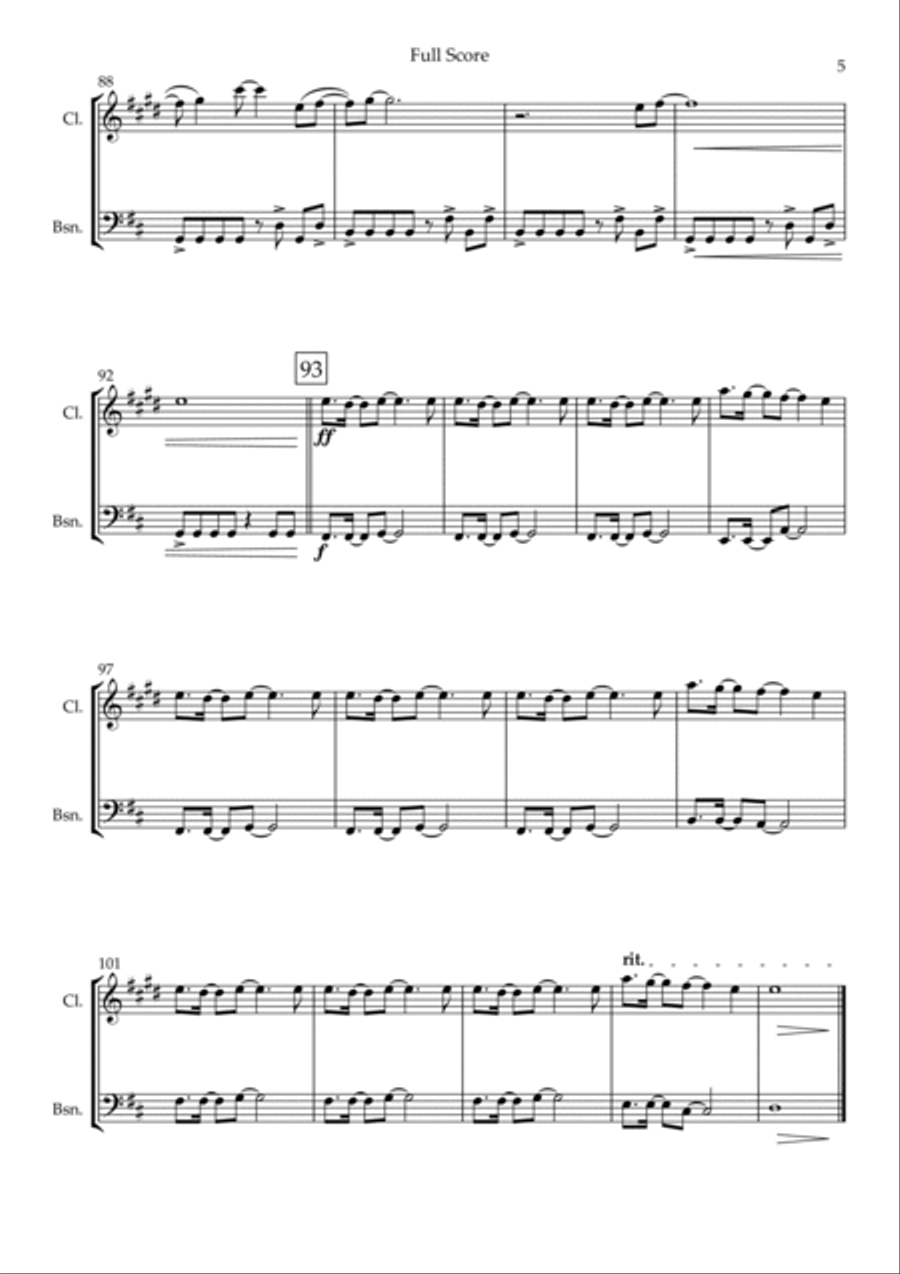 Without You Woodwind Duet scores gallery preview page 5