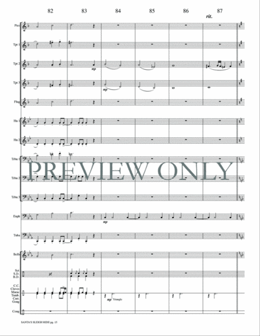 Santa's Sleigh Ride Small Ensemble scores gallery preview page 17