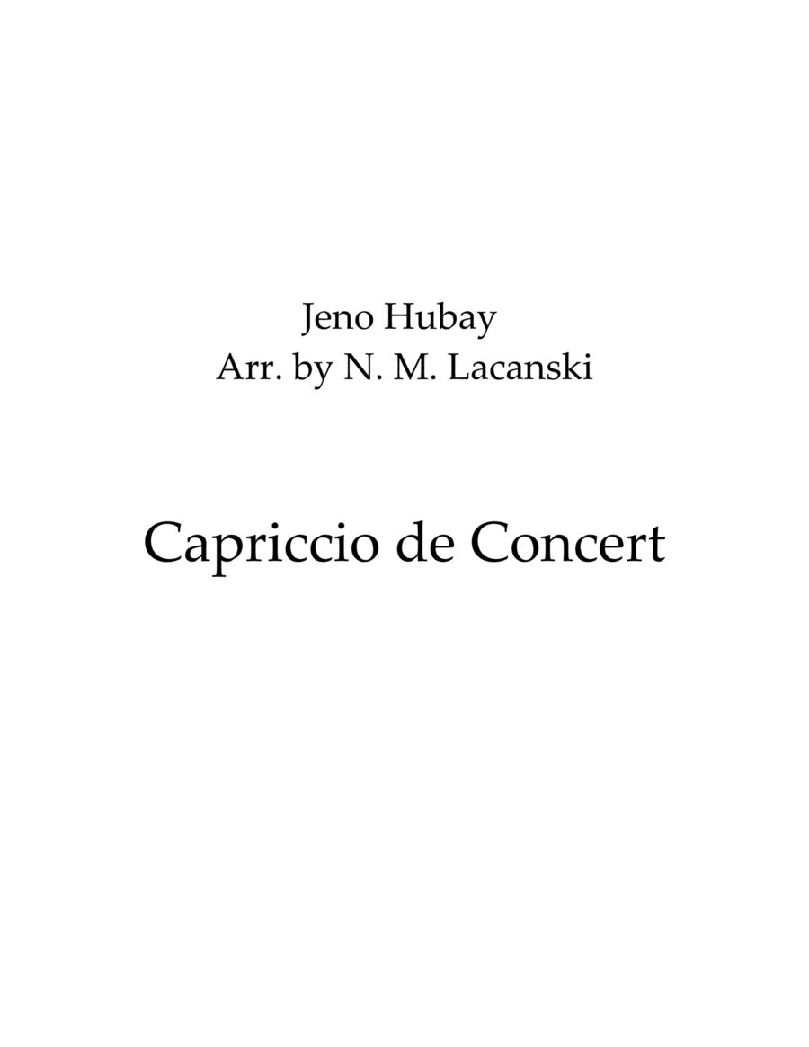 Capriccio de Concert String Orchestra scores gallery preview page 1
