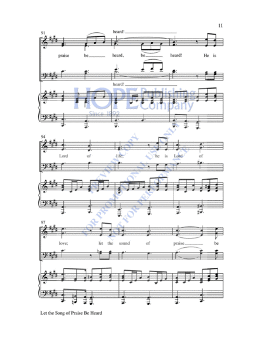 Let the Song of Praise Be Heard Choir scores gallery preview page 12