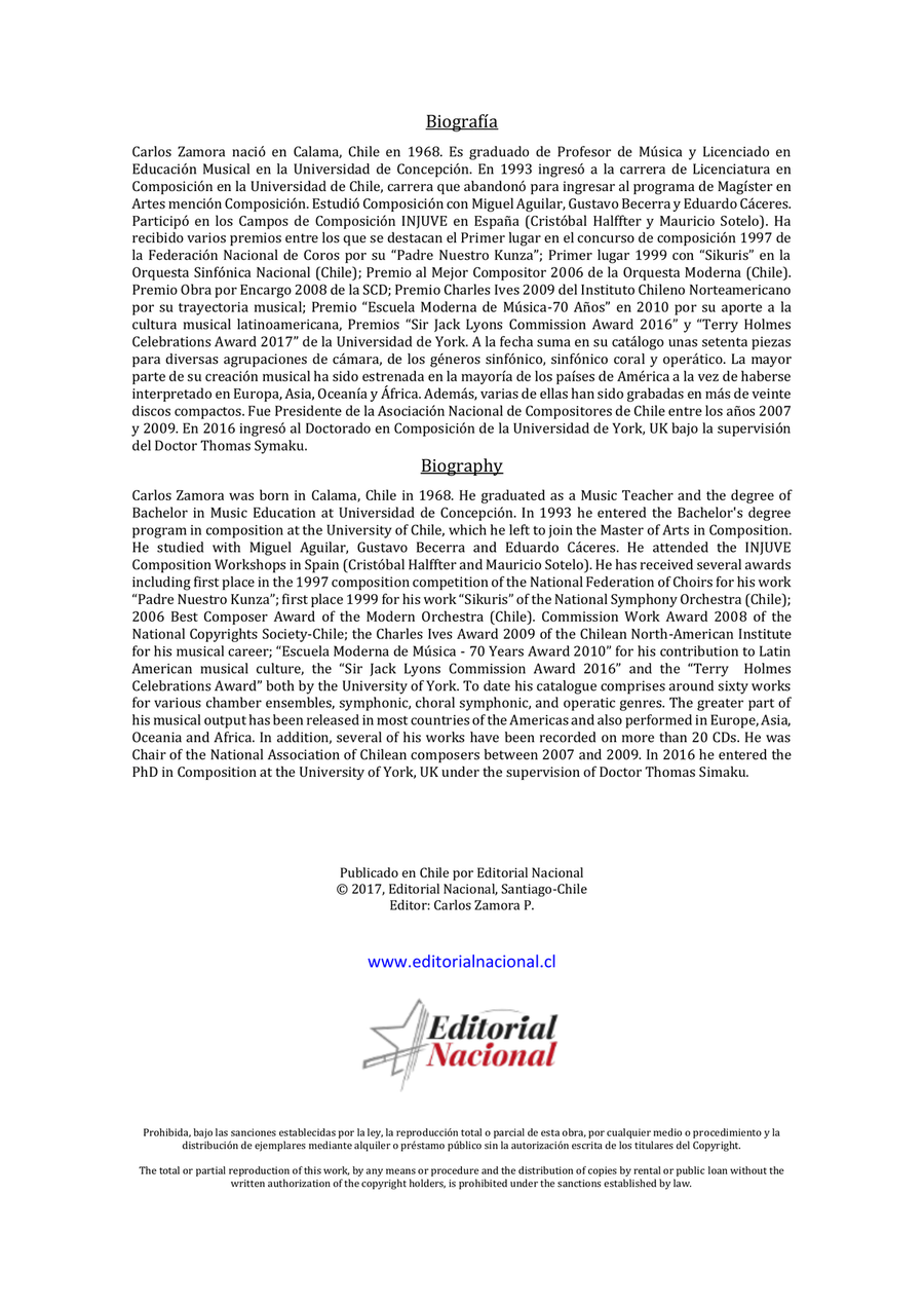 Concierto para Flauta Dulce Contralto, Flauta Traversa y Cuerdas / Concerto for Alto Recorder, Flute String Orchestra scores gallery preview page 2