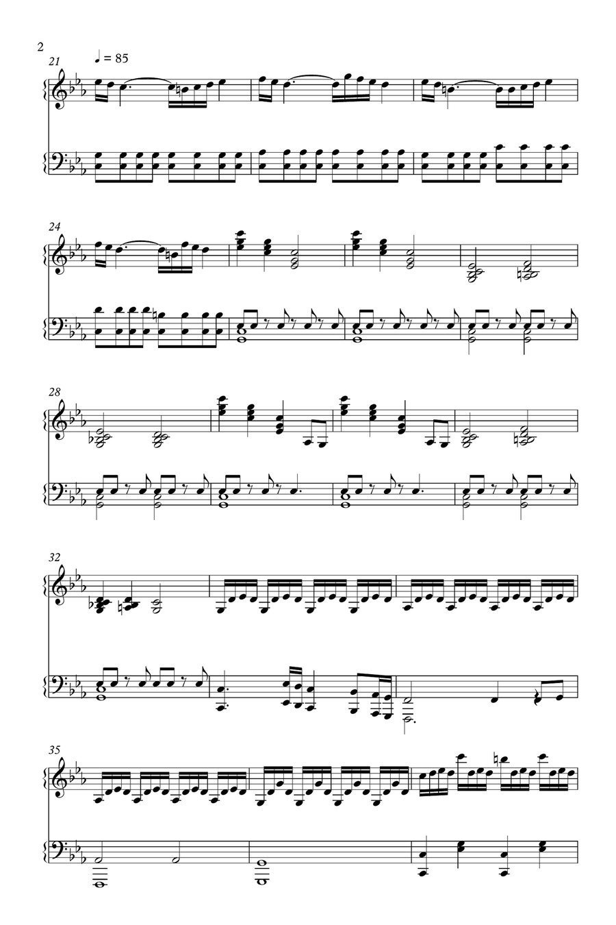 Mein Herz Brennt Piano Solo scores gallery preview page 2