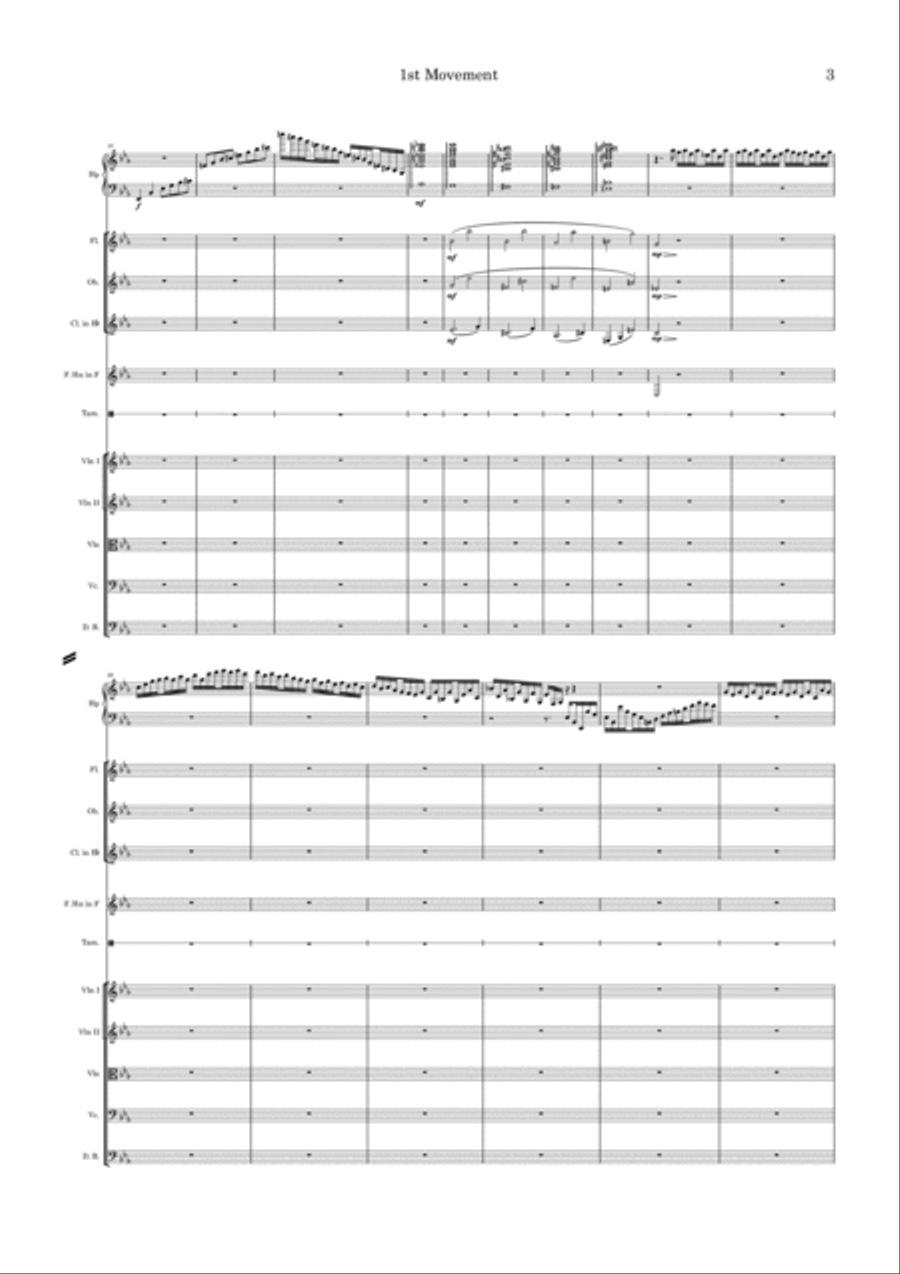 Concerto for Harp and Chamber Orchestra (Score and ALL PARTS) Chamber Orchestra scores gallery preview page 3