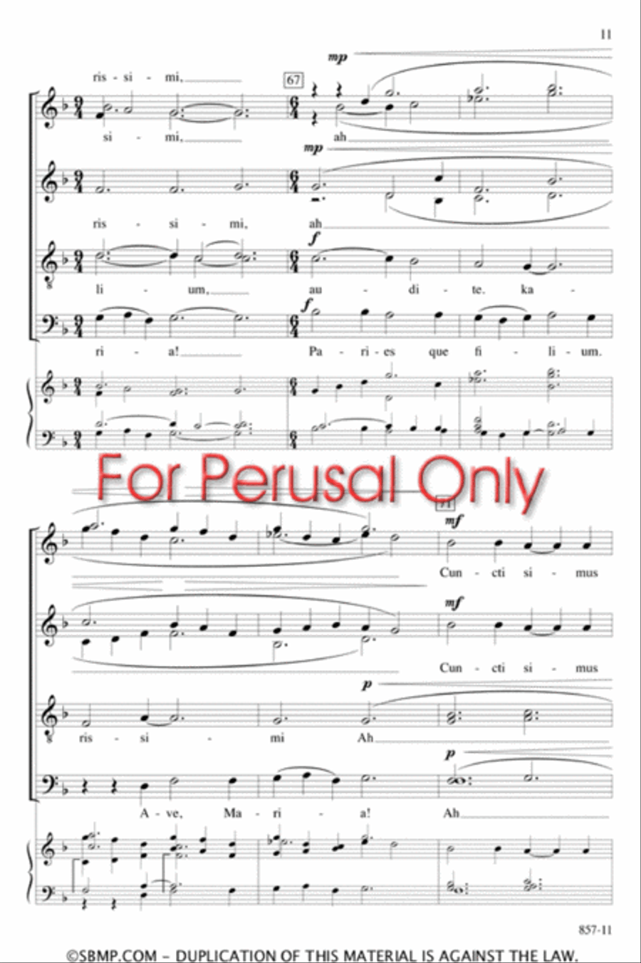 Cuncti simus - SATB Octavo 4-Part scores gallery preview page 10
