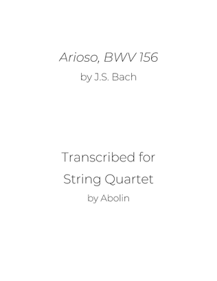 Book cover for Bach: Arioso, BWV 156 - String Quartet