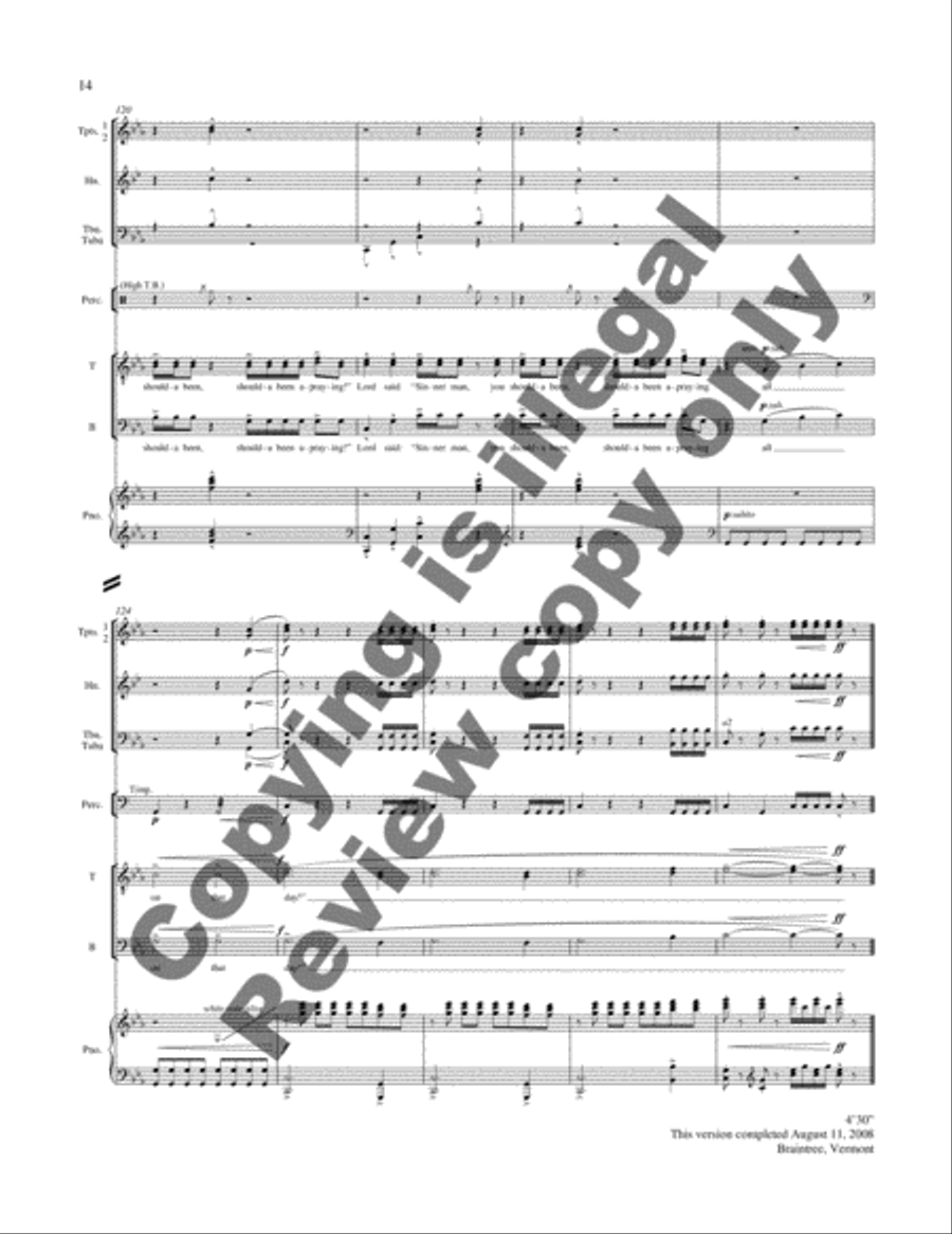 New Millennium Suite: 1. Sinner Man (Full Score)