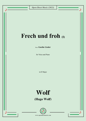 Wolf-Frech und froh I,in D Major,IHW10 No.16
