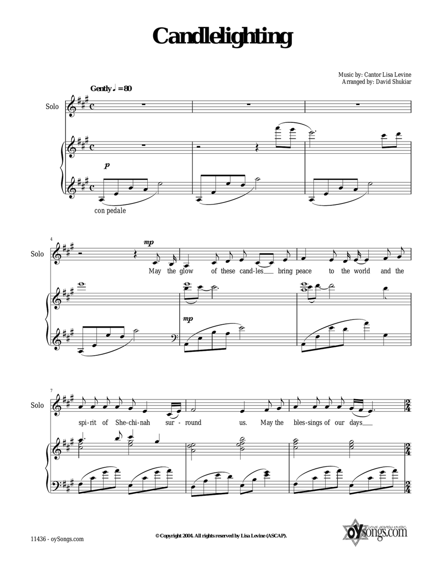 Candlelighting Candlelighting 2-Part scores gallery preview page 1