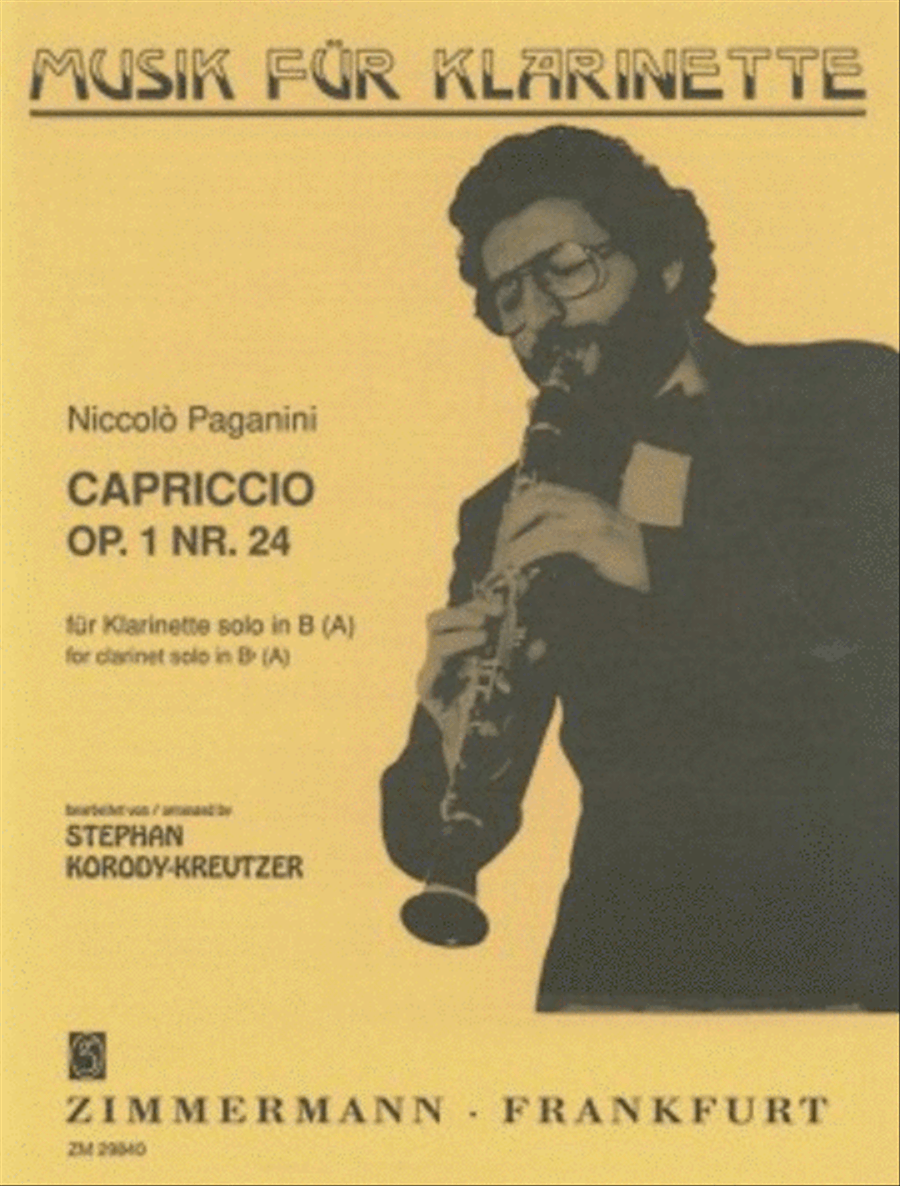 Capriccio Op. 1/24 B-Flat Clarinet scores gallery preview page 1