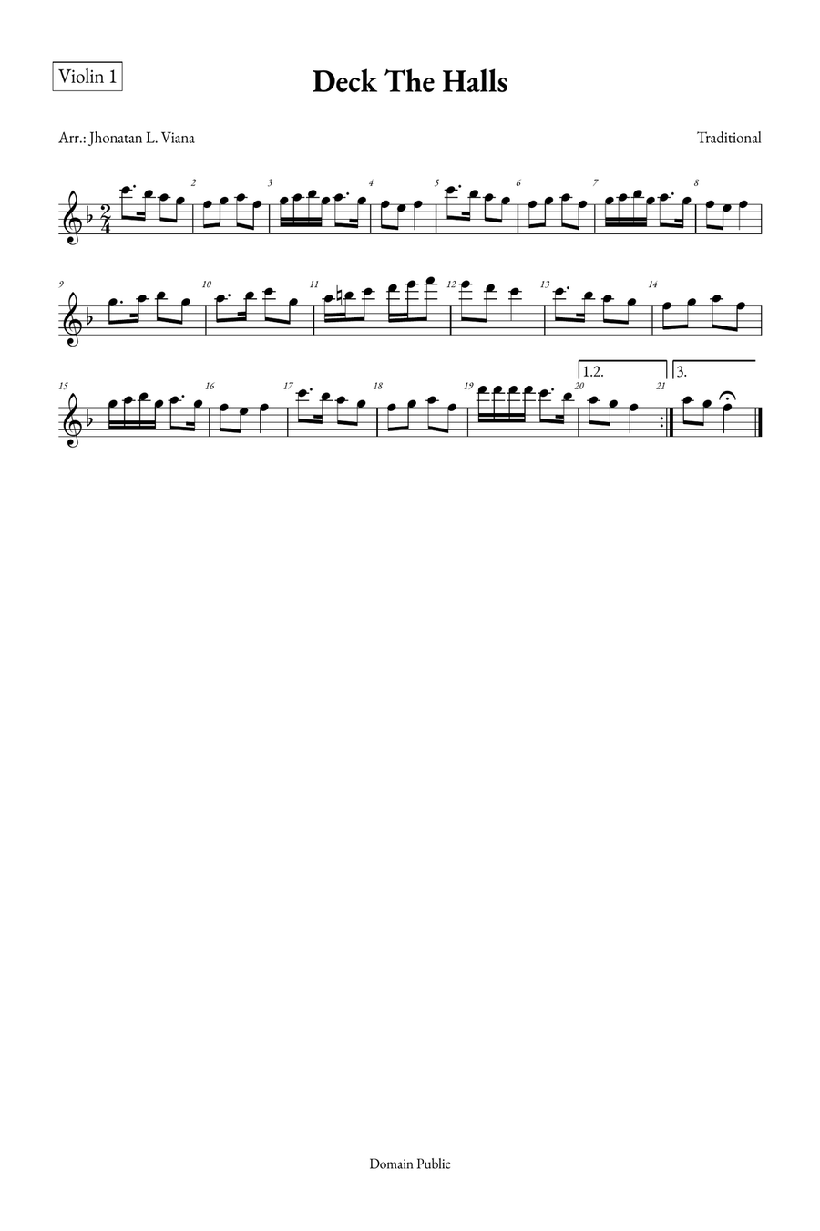 Deck The Halls String Quartet scores gallery preview page 3