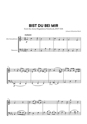 Book cover for Bist du bei Mir (BWV 508) (for Alto Sax and Bassoon)