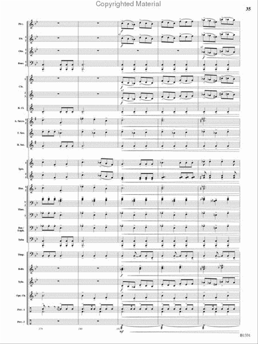 March Jubiloso Concert Band scores gallery preview page 33