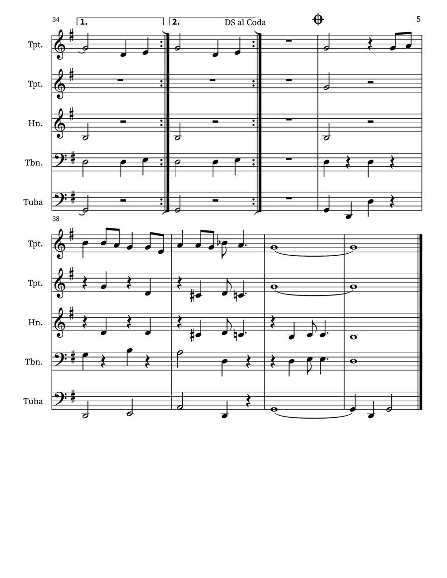 Put Your Hand in the Hand Small Ensemble scores gallery preview page 5