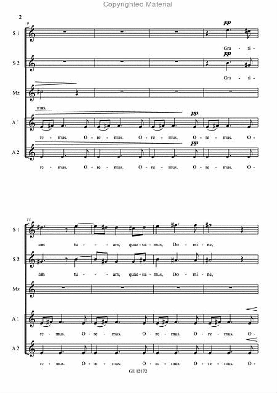 Ora pro nobis A Cappella scores gallery preview page 3
