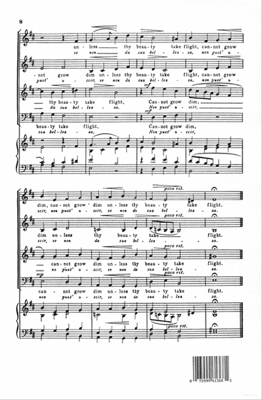 O Lovely Splendor (O Che Splendor) 4-Part scores gallery preview page 8