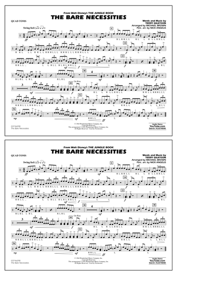The Bare Necessities (from The Jungle Book) - Quad Toms