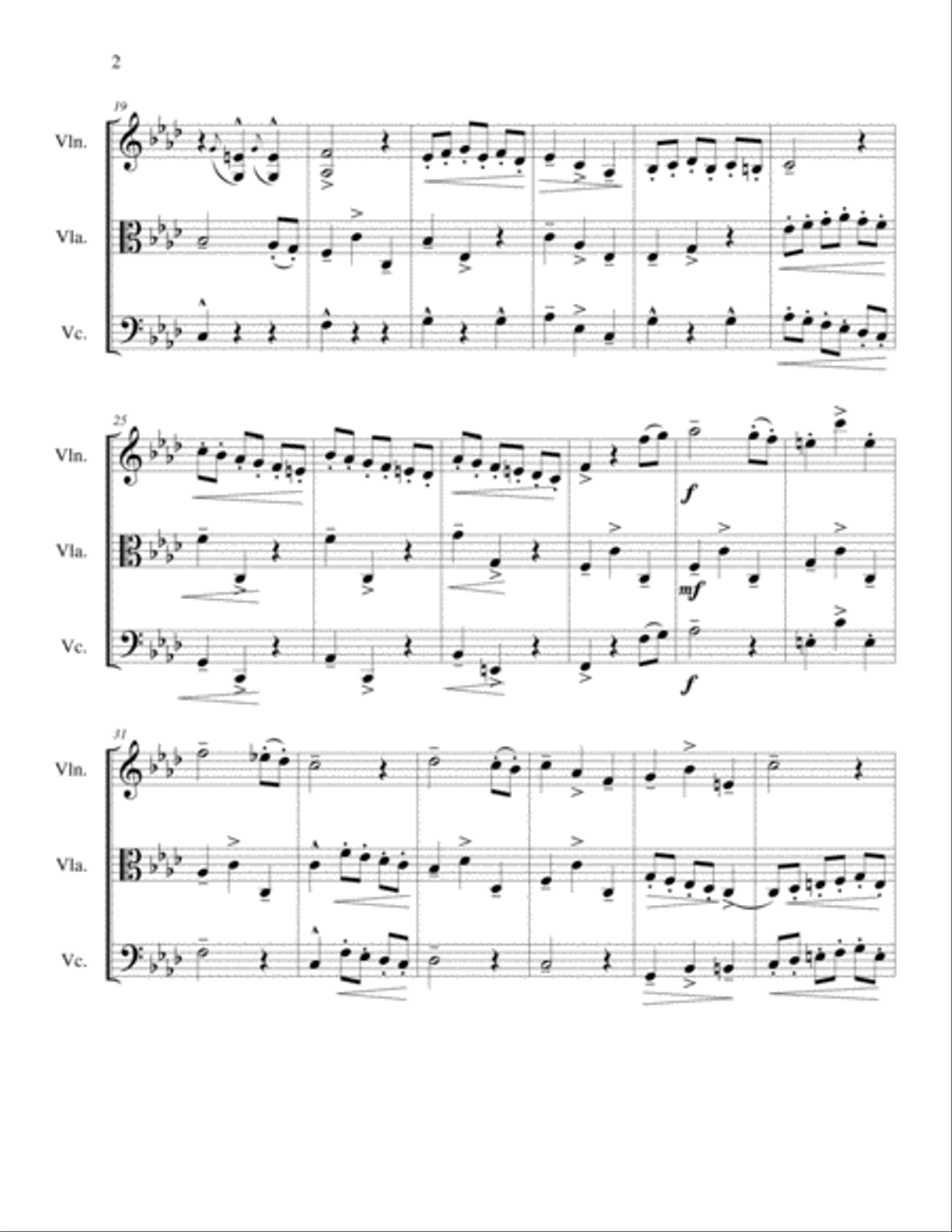 String Trio No 1 in C minor, Op 3 Mvmt 3 String Trio scores gallery preview page 2