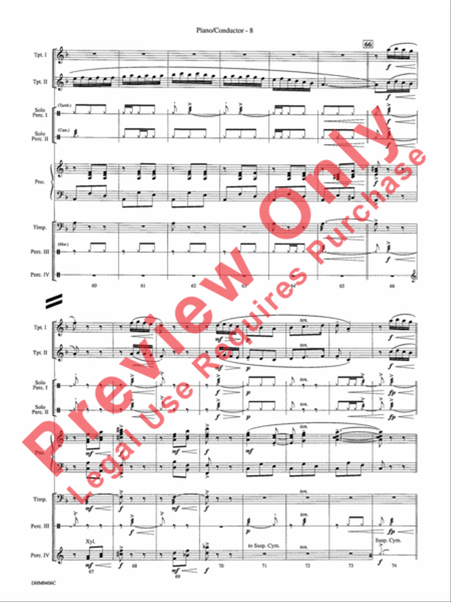Carmen Fantasia Trumpet Duet scores gallery preview page 12
