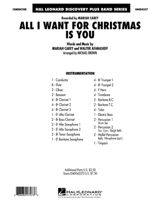 All I Want for Christmas Is You (arr. Michael Brown) - Conductor Score (Full Score)