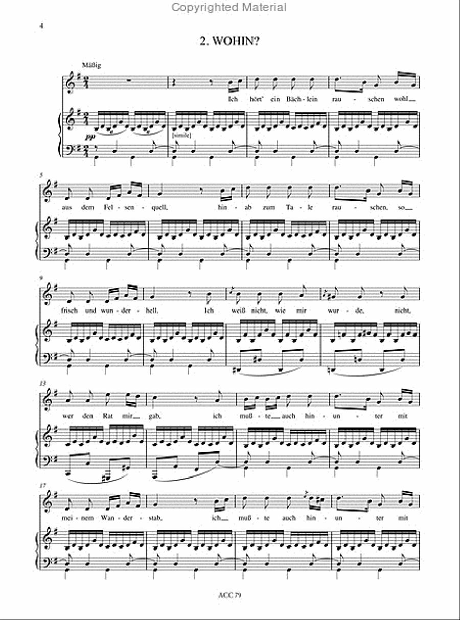 Die schöne Müllerin Op. 25 D 795 for High Voice and Piano High Voice scores gallery preview page 3