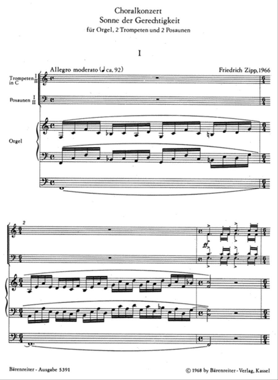 Sonne der Gerechtigkeit (1966) Organ scores gallery preview page 2