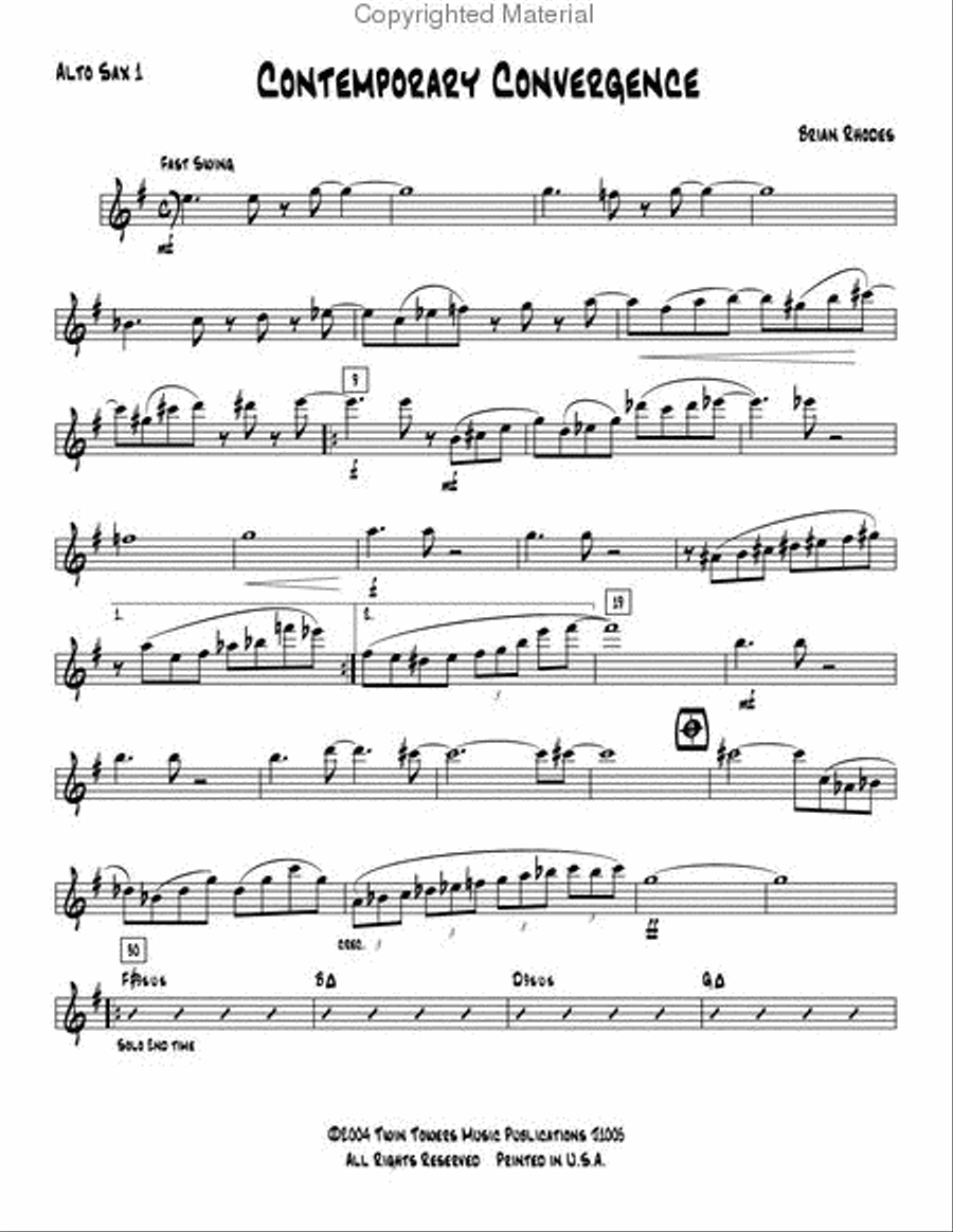 Contemporary Convergence Jazz Ensemble scores gallery preview page 14