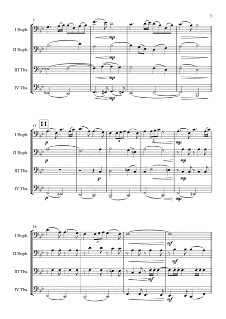 Highland Cathedral Highland Cathedral Brass Quartet scores gallery preview page 4