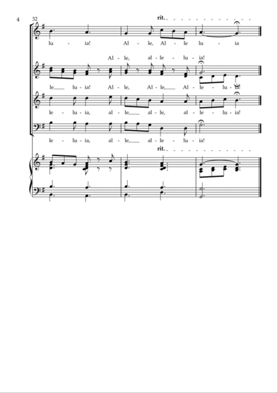 Alle, Alle, Alleluia! 4-Part scores gallery preview page 4