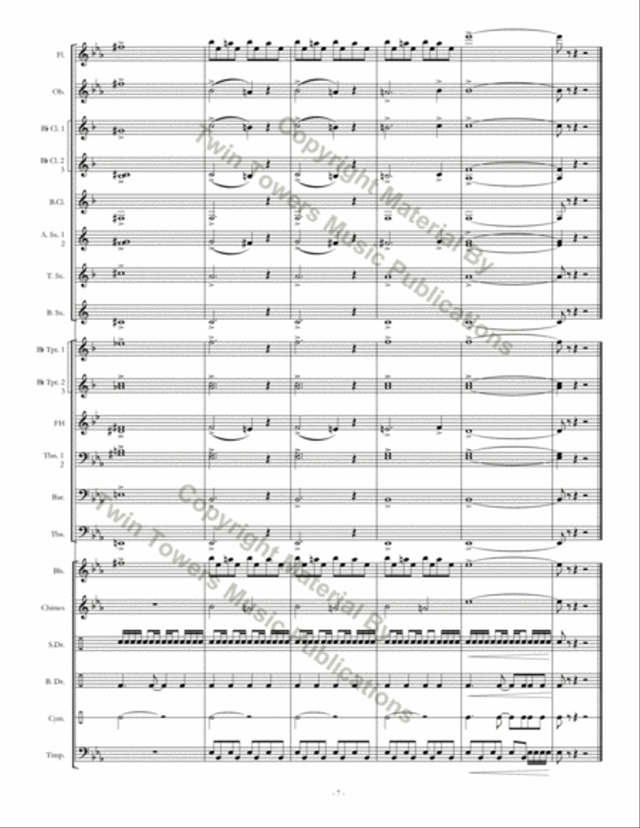 Fanfare for Band Concert Band scores gallery preview page 8