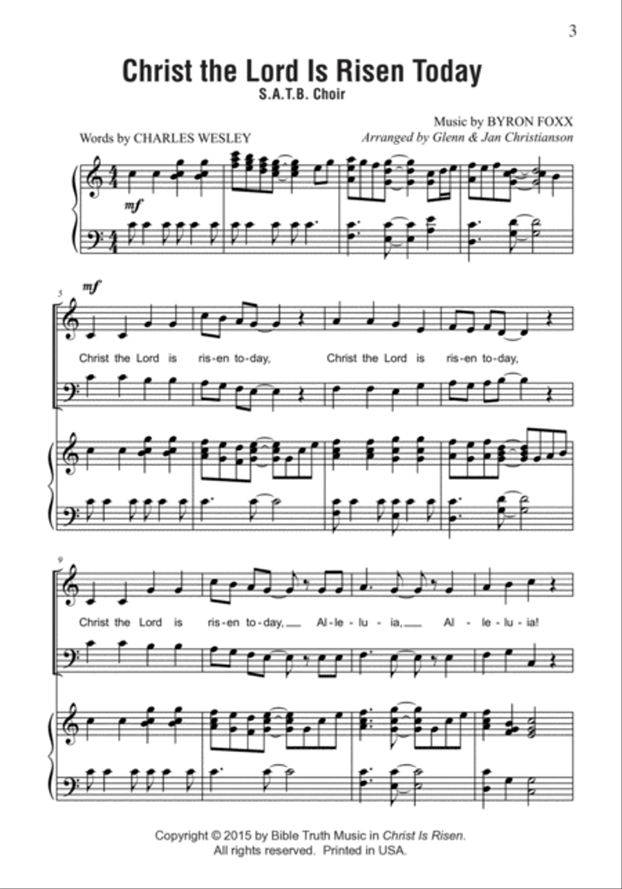 Christ Is Risen Easter Cantata 4-Part scores gallery preview page 4