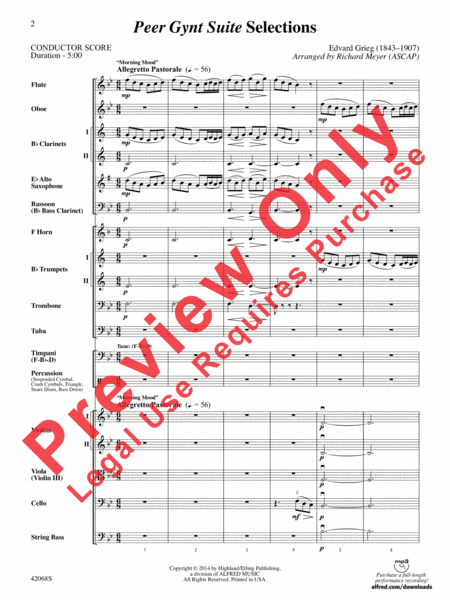 Peer Gynt Suite Selections image number null