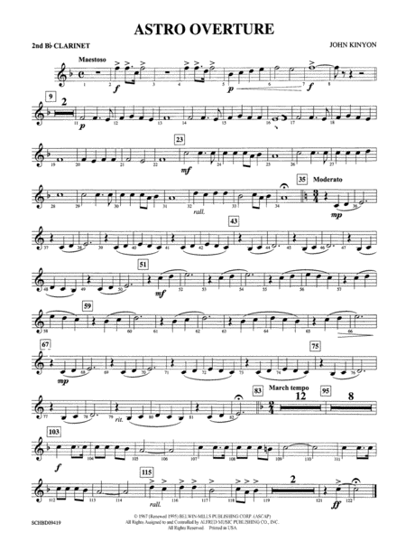 Astro Overture: 2nd B-flat Clarinet