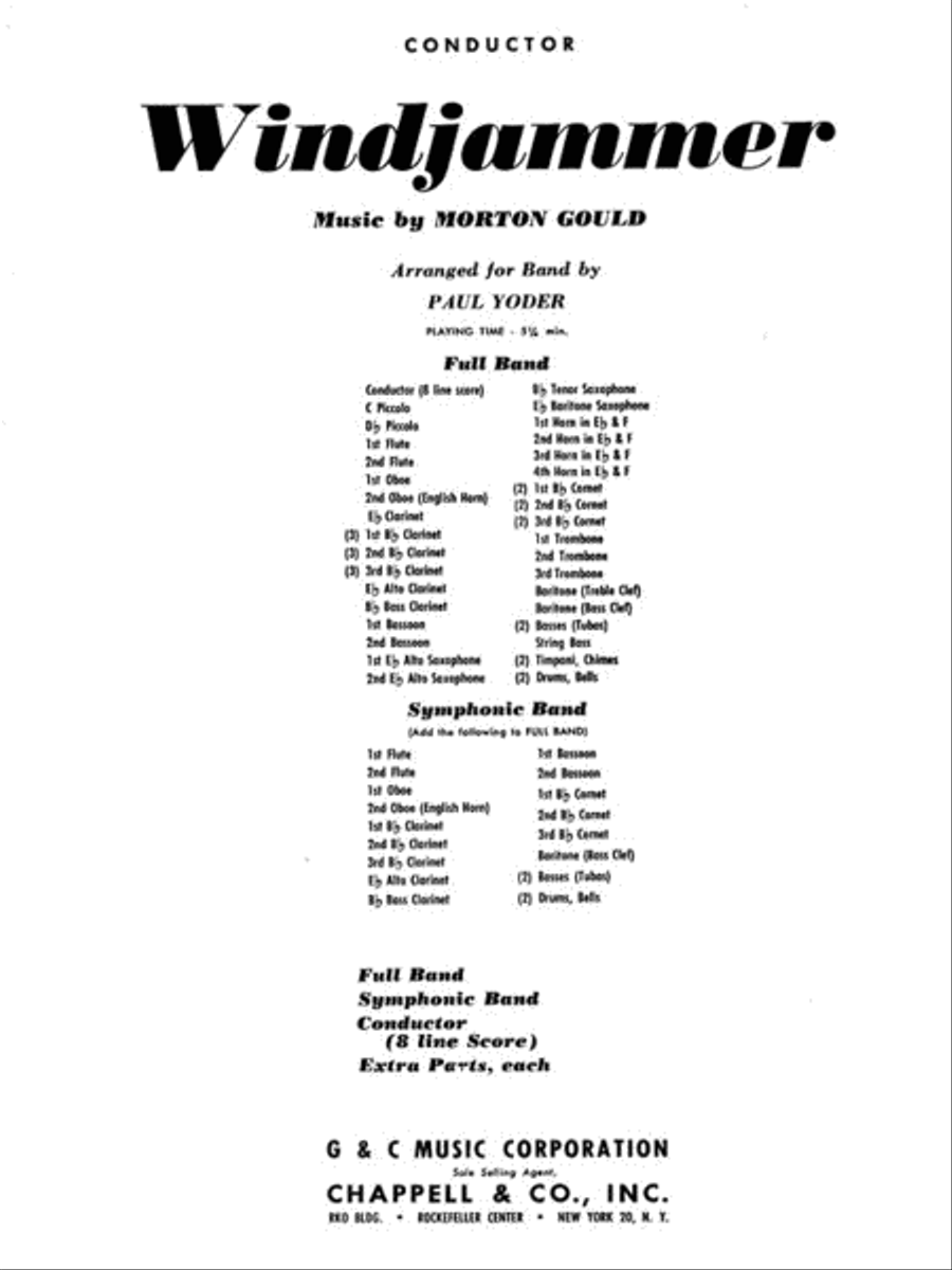 Windjammer Highlights Windjammer Highlights Concert Band scores gallery preview page 1