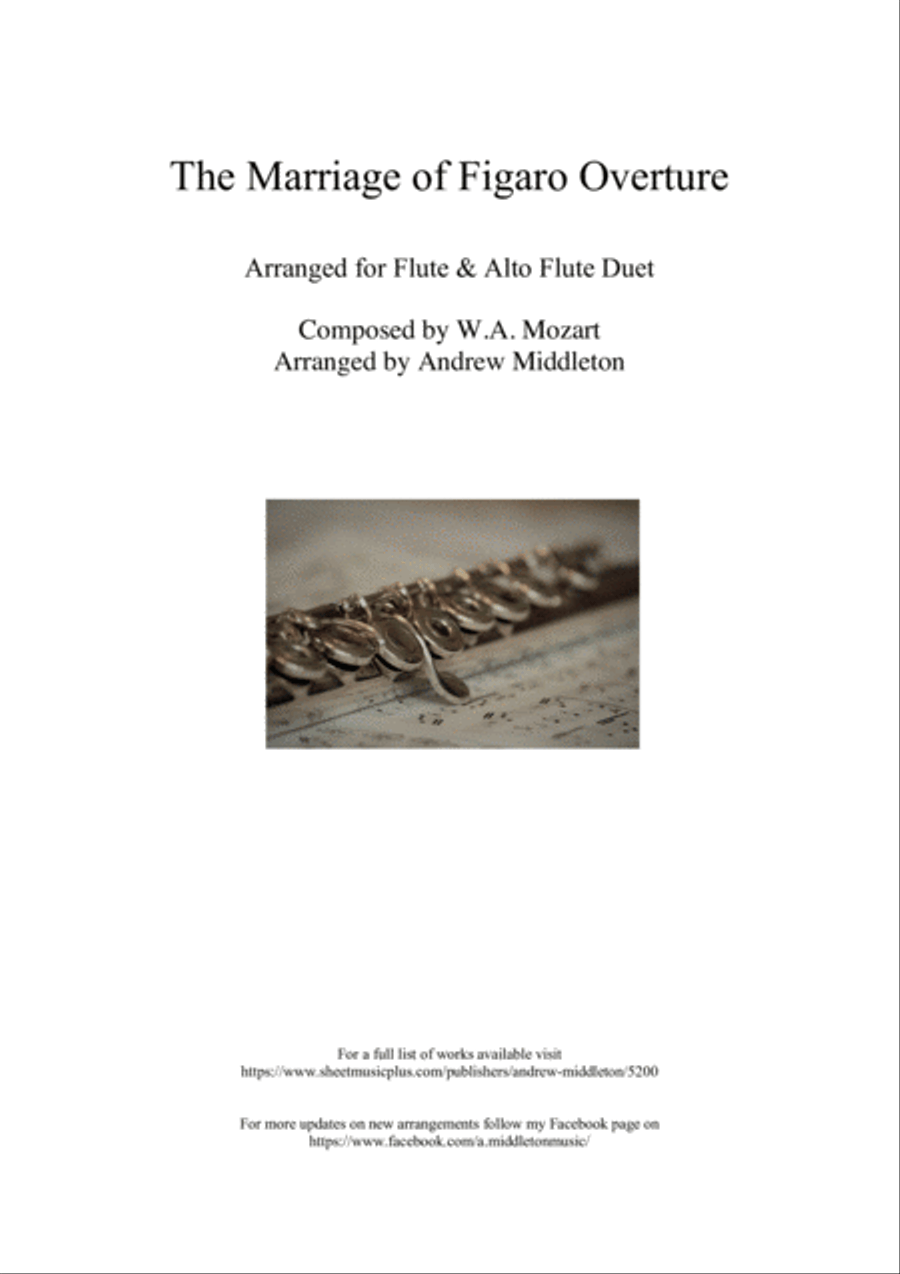 The Marriage of Figaro Overture for Flute Duet Flute Duet scores gallery preview page 1