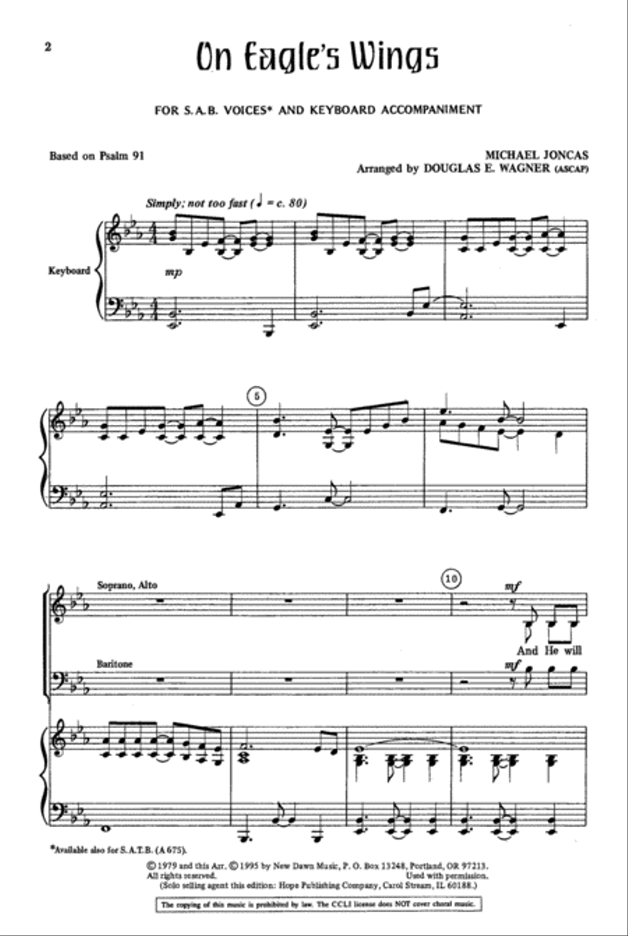 On Eagle's Wings On Eagle's Wings 4-Part scores gallery preview page 3