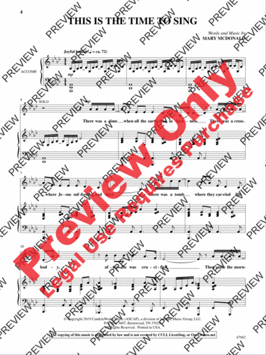 This Is the Time to Sing 4-Part scores gallery preview page 4