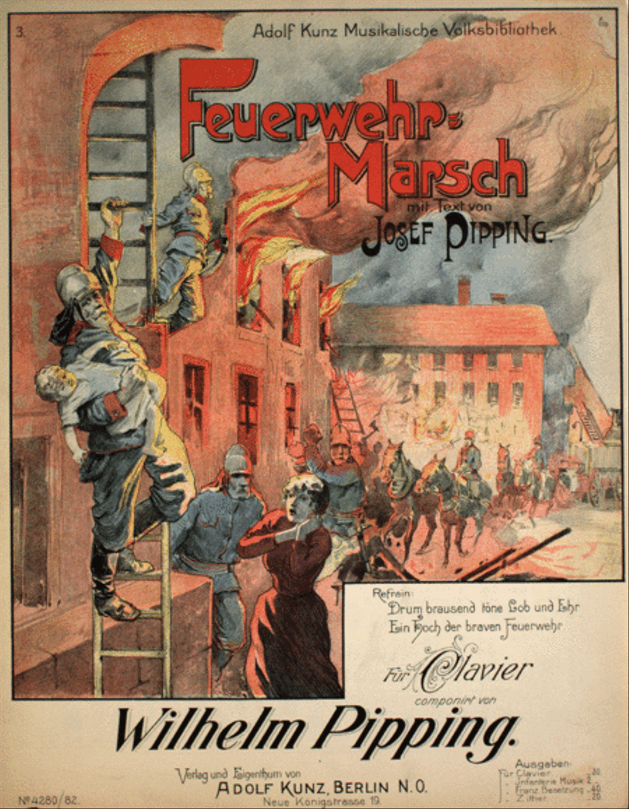 Feuerwehr-Marsch Piano Solo scores gallery preview page 1