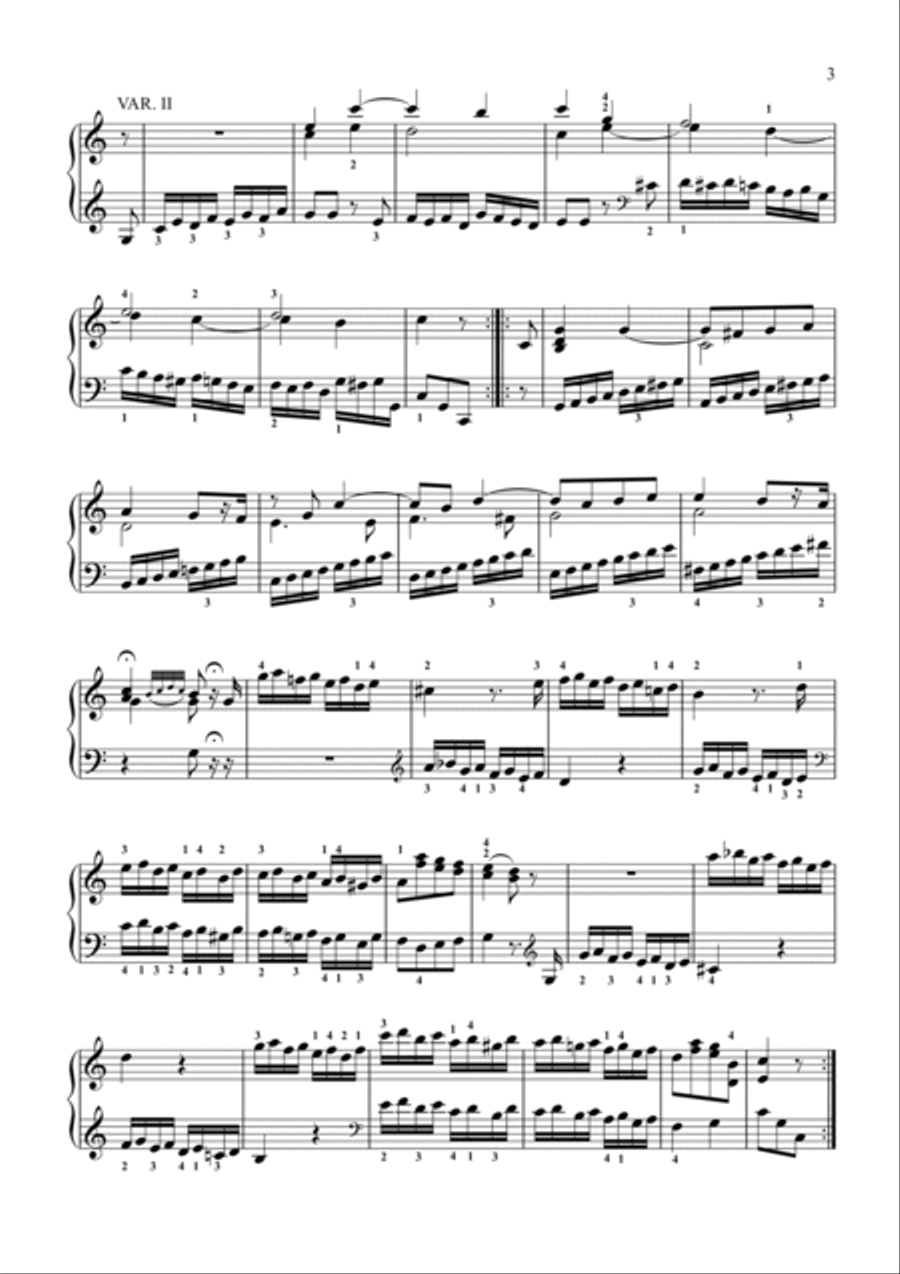 Mozart-9 Variations on Lison dormait, K.264 Piano Solo scores gallery preview page 4