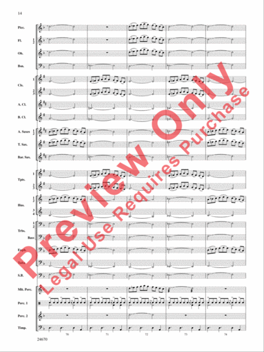 Tsunami Concert Band scores gallery preview page 15