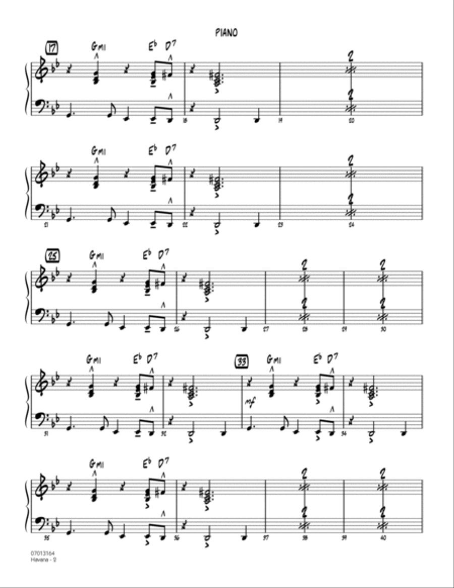 Havana - Piano Piano scores gallery preview page 2