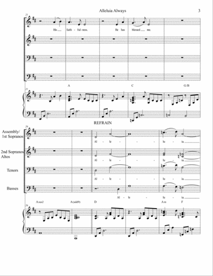 Alleluia Always 4-Part scores gallery preview page 4