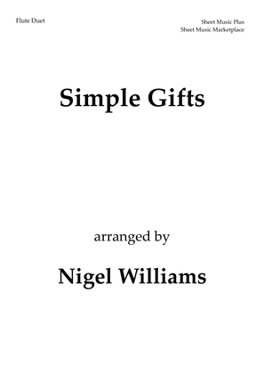Simple Gifts, for Flute Duet