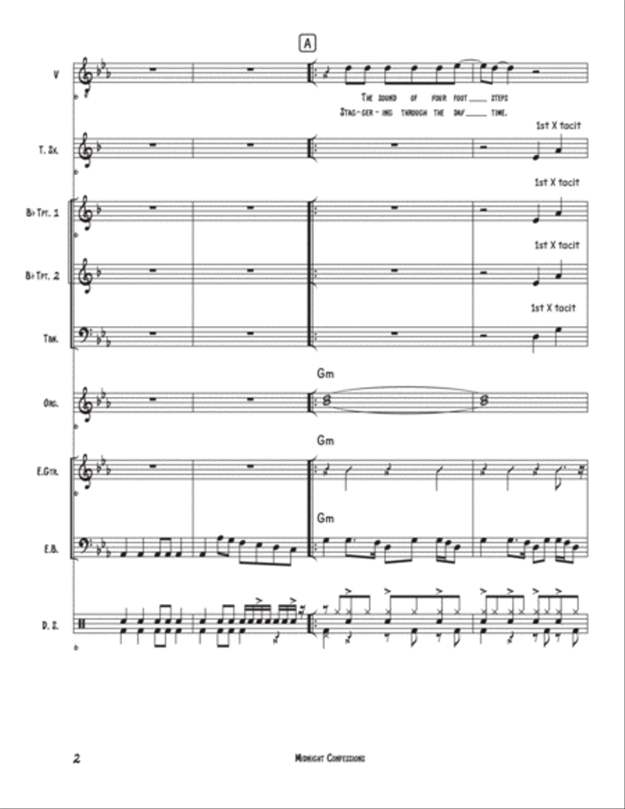 Midnight Confessions Midnight Confessions Jazz Ensemble scores gallery preview page 2