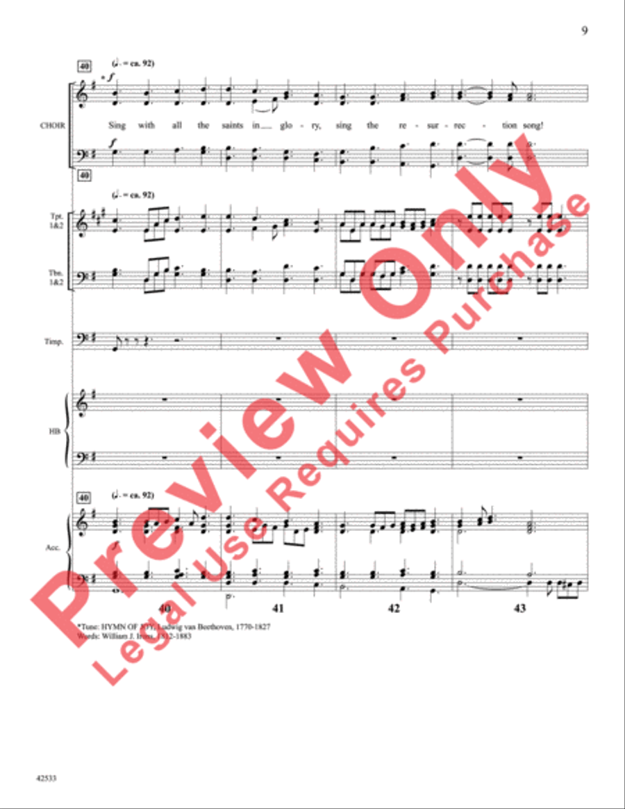 Fanfare and Canticle for Easter Day Choir scores gallery preview page 10