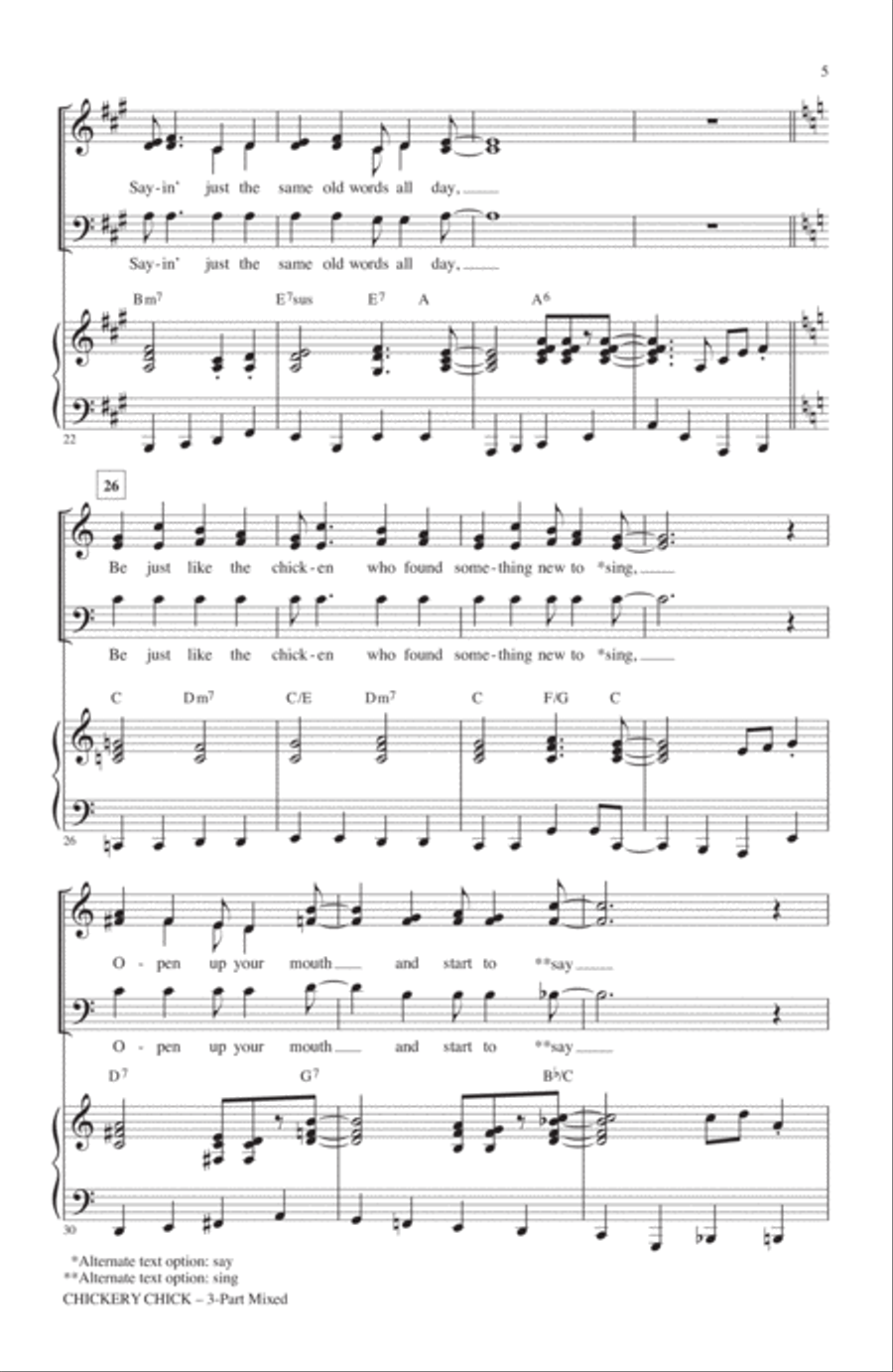 Chickery Chick Chickery Chick 3-Part scores gallery preview page 3