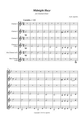 Midnight Haze - for Clarinet Choir