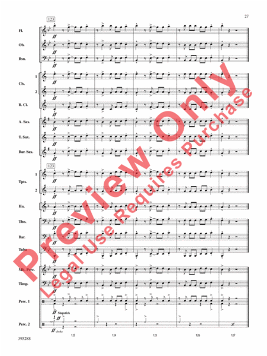 Blazing Bones of the West! Concert Band scores gallery preview page 28