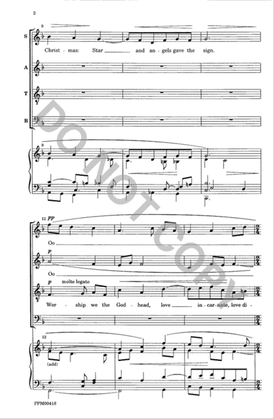Love Came Down at Christmas 4-Part scores gallery preview page 3